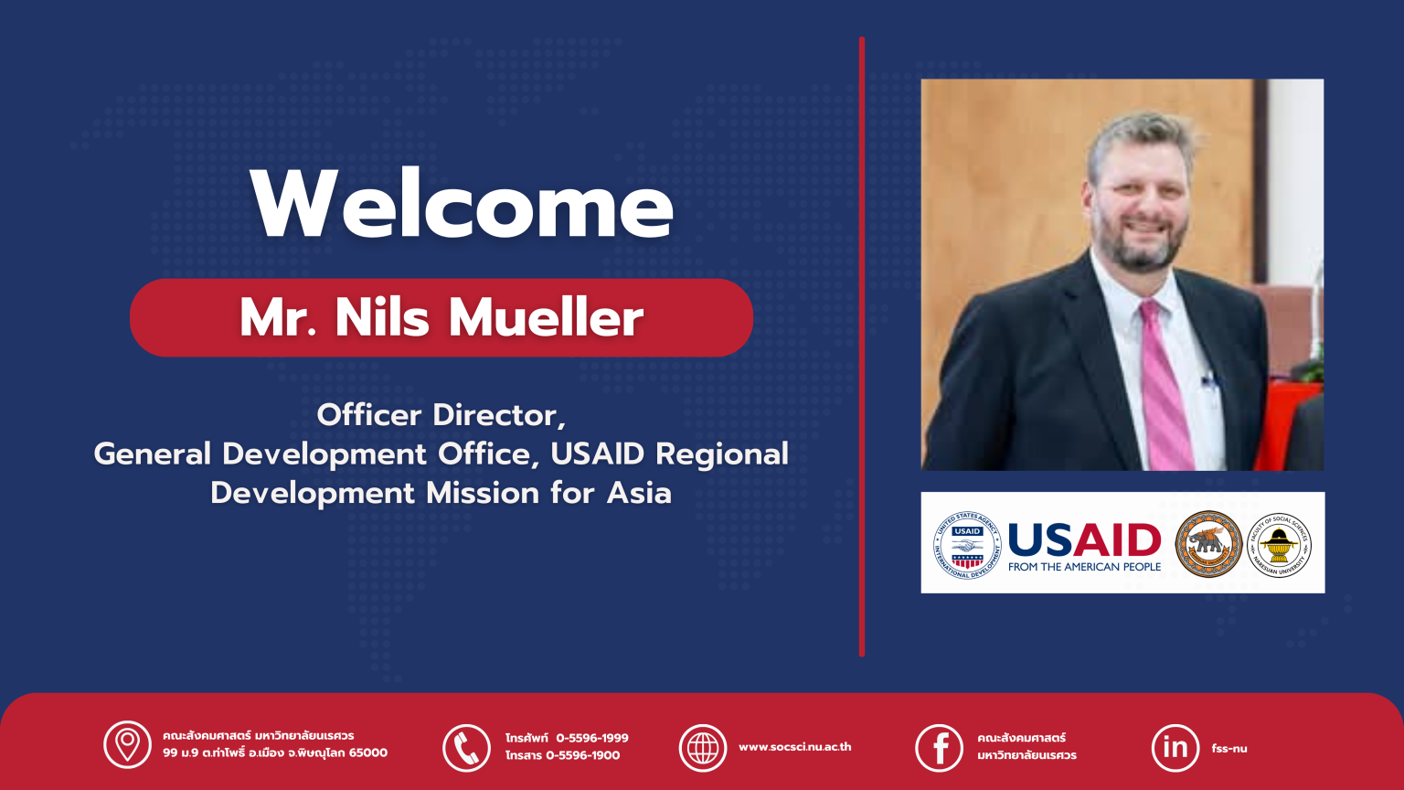 Welcome Mr. Nils Mueller, Officer Director, General Development Office ...
